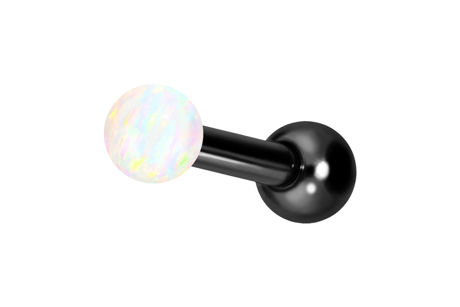 Titan Ohrpiercing mit Innengewinde SYNTHETISCHER OPAL